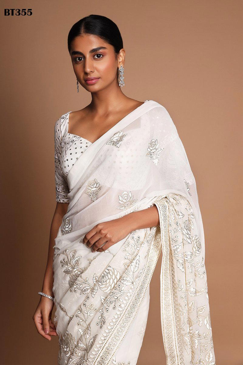D.NO. BT355 BY BT GEORGETTE SAREE WHOLESALER IN INDIA 1