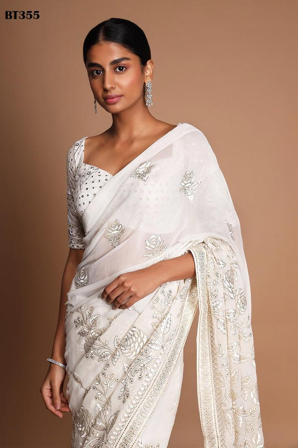 D.NO. BT355 BY BT GEORGETTE SAREE WHOLESALER IN INDIA