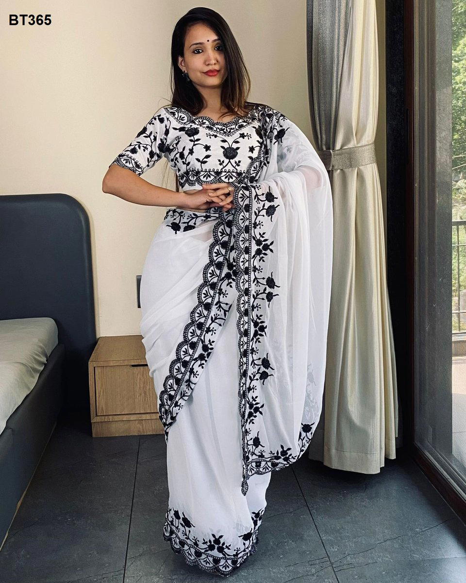 D.NO. BT365 BY BT EMBROIDERY SAREE MANUFACTURER IN INDIA 1