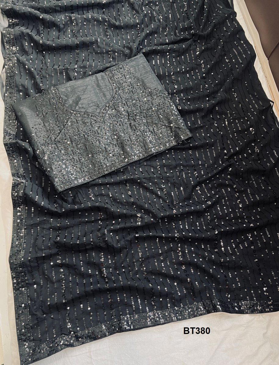 D.NO. BT380 BY BT EMBROIDERY SAREE MANUFACTURER IN INDIA 1