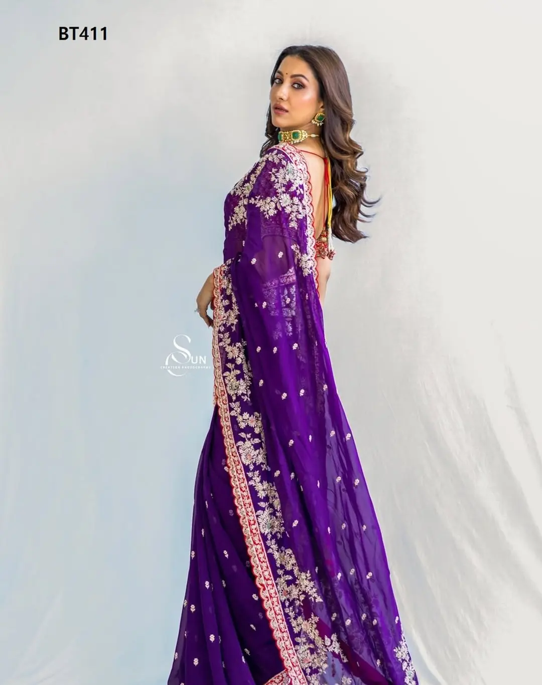 BT BT411 DESIGNER GEORGETTE SAREE WHOLESALER IN INDIA 1