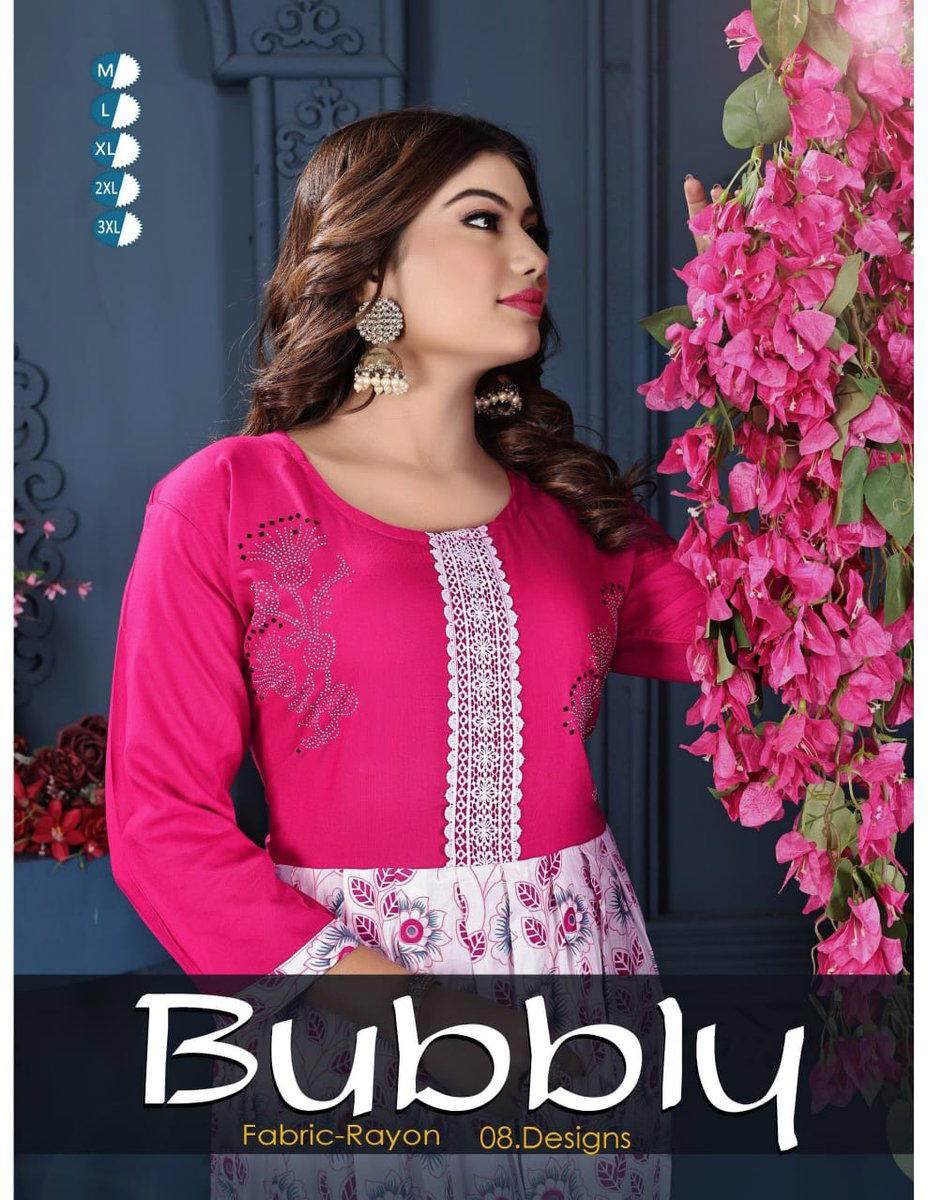 BUBBLY BY FT DESIGNER RAYON PRINT GOWNS WHOLESALER IN INDIA 1