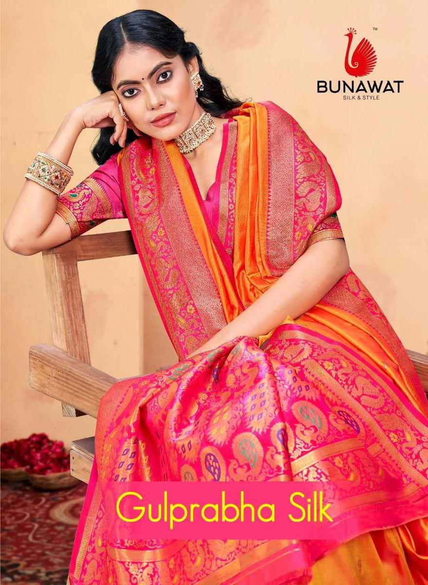 BUNAWAT GULPRABHA SILK 1001 TO 1008 DESIGNER SILK SAREE WHOLESALER IN INDIA 1