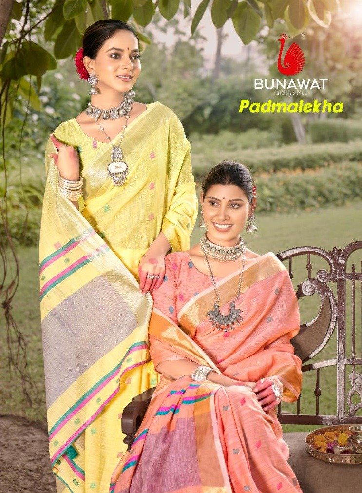 BUNAWAT PADMALEKHA 1001 TO 1006 DESIGNER COTTON SAREE WHOLESALER IN INDIA 1