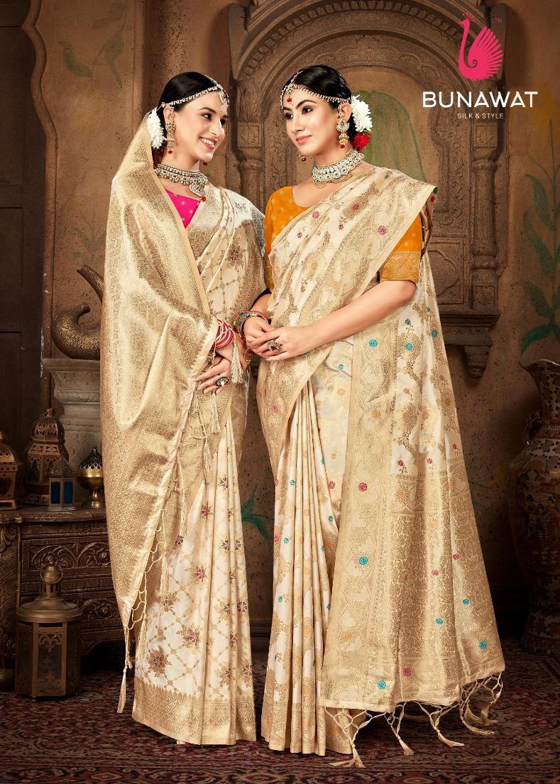 BUNAWAT PAVITRA SILK 1001 TO 1006 DESIGNER SILK SAREE WHOLESALER IN INDIA 1