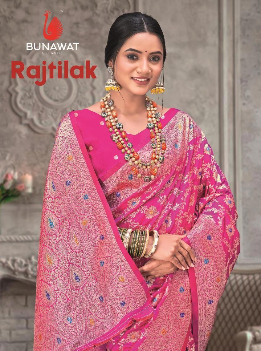 BUNAWAT RAJTILAK 1001 TO 1006 DESIGNER SILK SAREE WHOLESALER IN INDIA 1