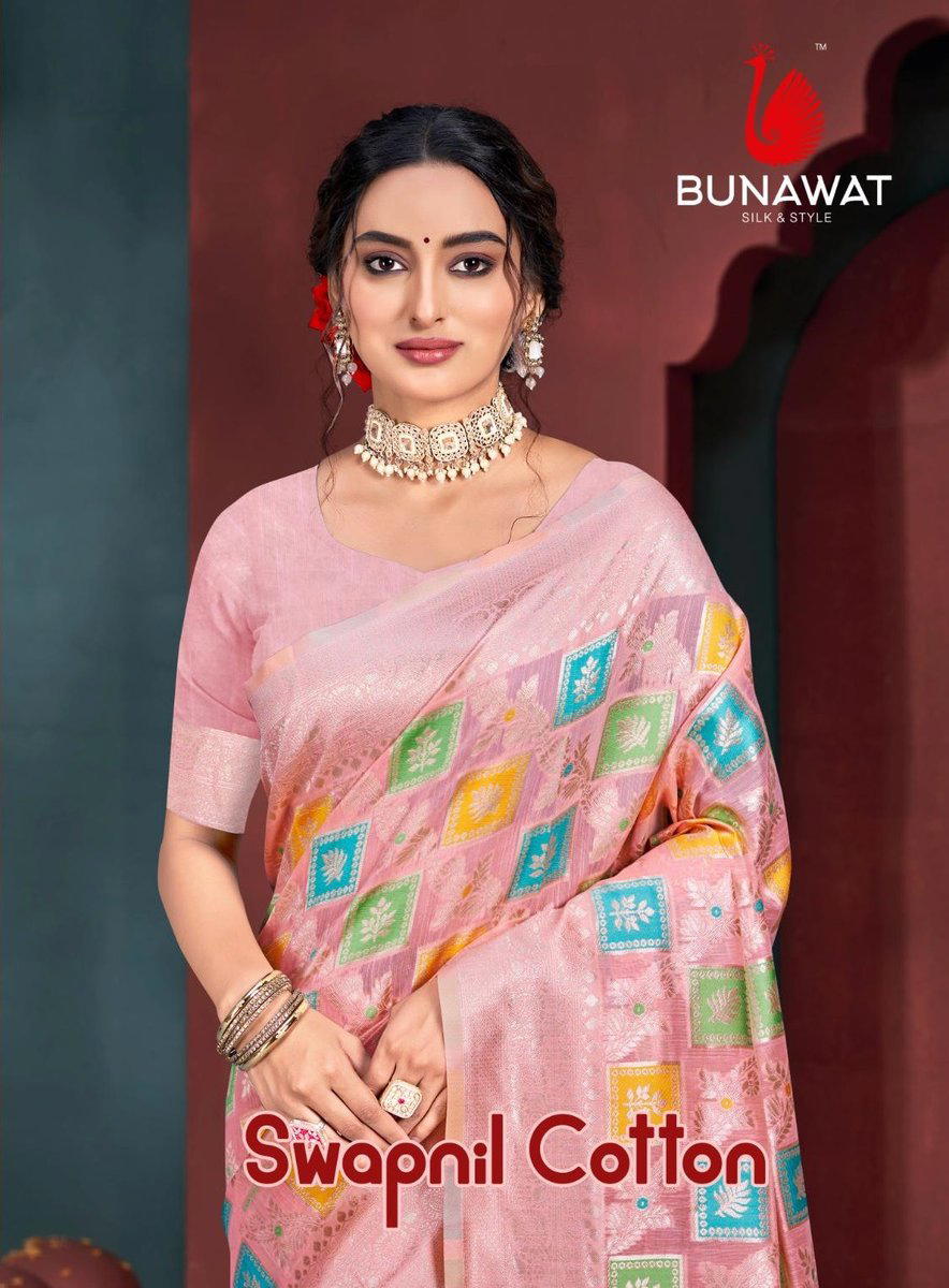 BUNAWAT SWAPNIL COTTON 1001 TO 1006 DESIGNER COTON SAREE WHOLESALER IN INDIA 1