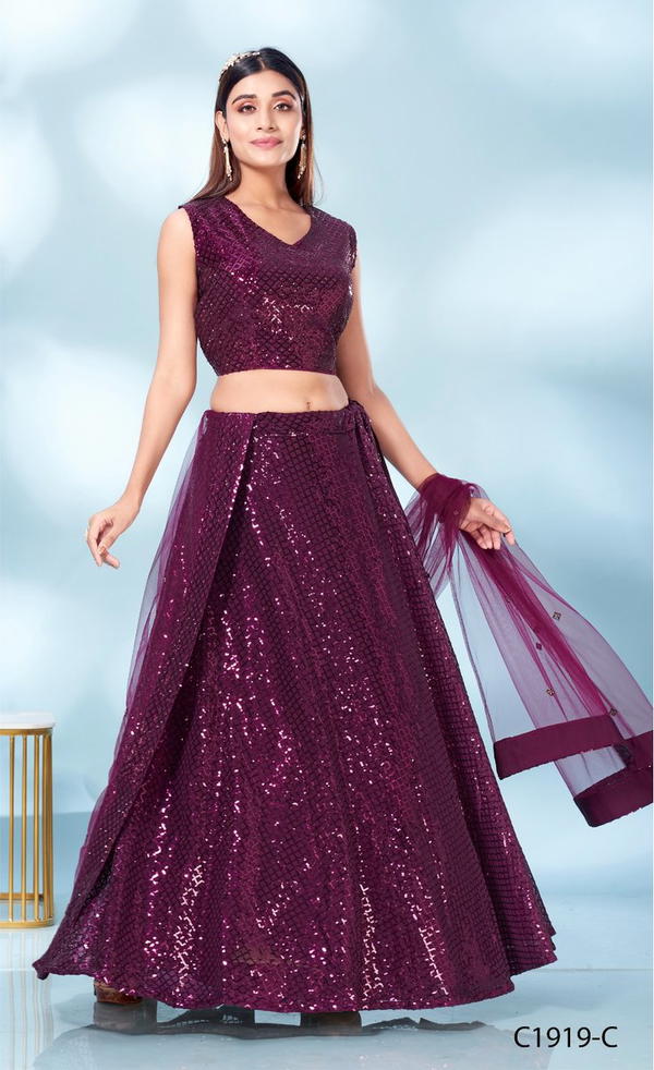 D.NO. C1919A TO C1919D BY AMOHA EMBROIDERY LEHENGA CHOLI MANUFACTURER IN INDIA