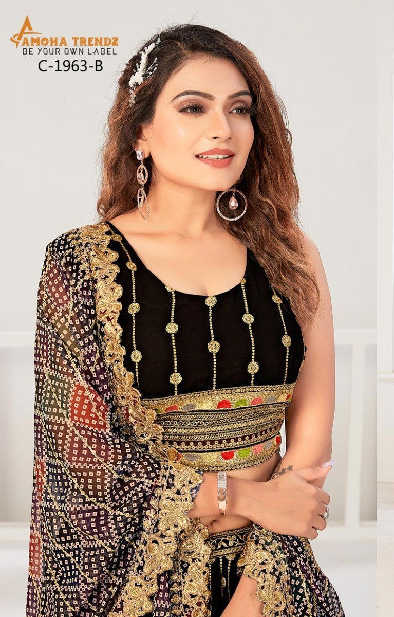 D.NO. C1963A TO C1963D BY AMOHA EMBROIDERY LEHENGA CHOLI MANUFACTURER IN INDIA 1