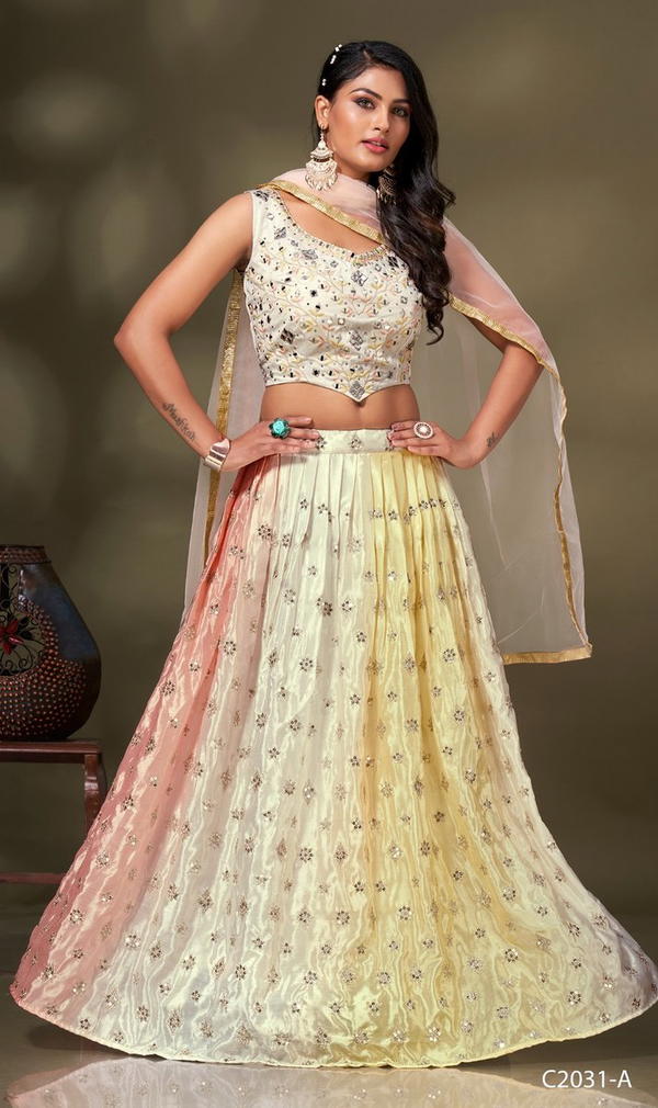 D.NO. C2031A BY AMOHA CHINON LEHENGA CHOLI MANUFACTURER IN INDIA