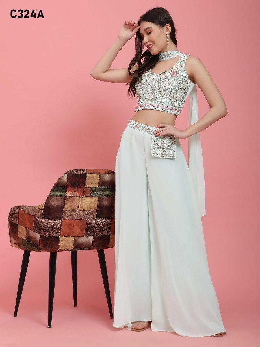 D. NO. C324A TO C324D BY AMOHA CROP TOP SALWAR KAMEEZ WHOLESALER IN INDIA 1