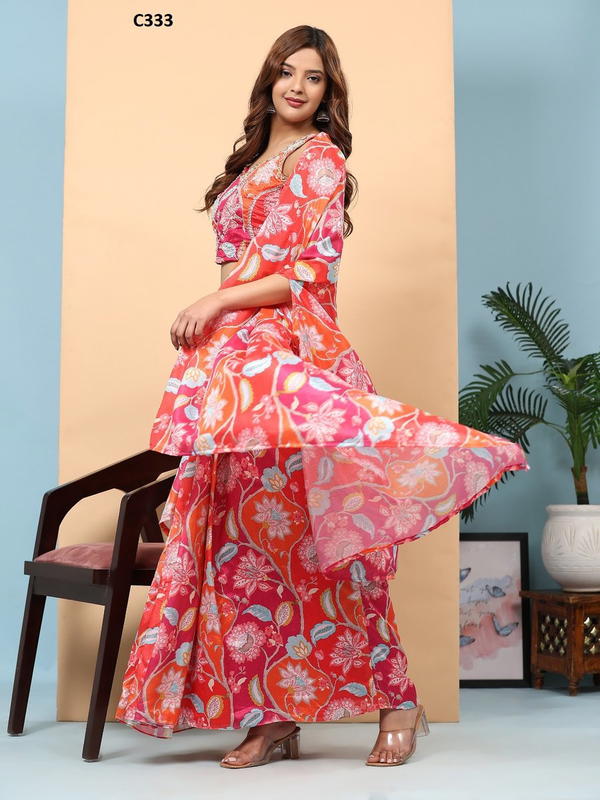 D.NO. C333 BY AMOHA DESIGNER PRINT WESTERN WEAR MANUFACTURER IN INDIA
