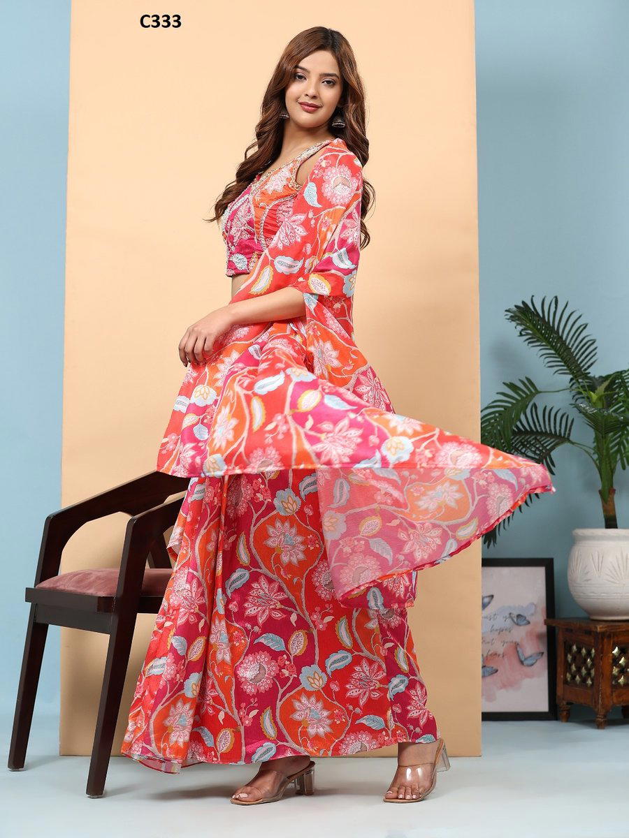 D.NO. C333 BY AMOHA DESIGNER PRINT WESTERN WEAR MANUFACTURER IN INDIA 1