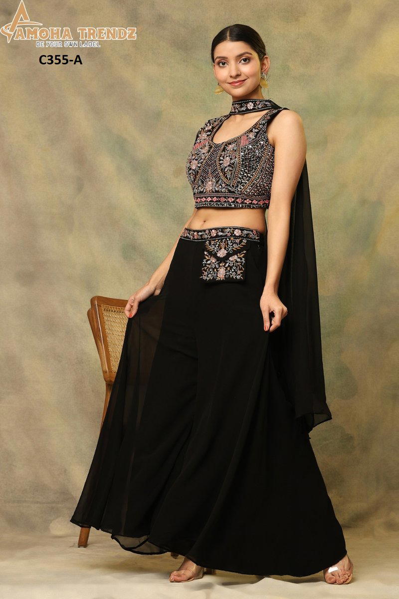 AMOHA C355-A DESIGNER READYMADE CROP TOP WHOLESALER IN SURAT 1
