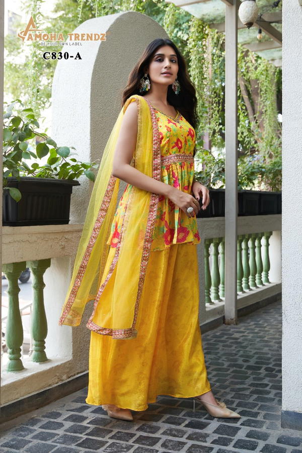 AMOHA C830-A DESIGNER READYMADE CROP TOP WHOLESALER IN INDIA