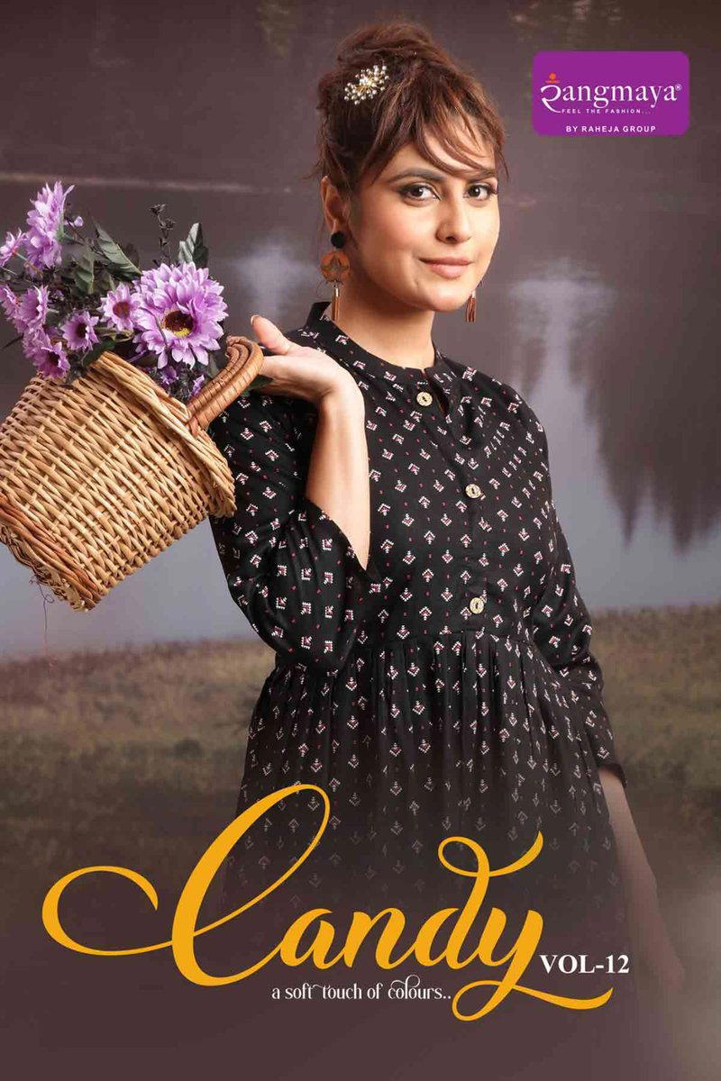 CANDY VOL 12 BY RANGMAYA DESIGNER RAYON KURTIS WHOLESALER IN INDIA 1