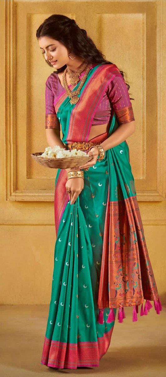 MURTI NX CHANDRAKORE PAITHANI-A TO F WEAVING SILK SAREE WHOLESALER IN SURAT 1