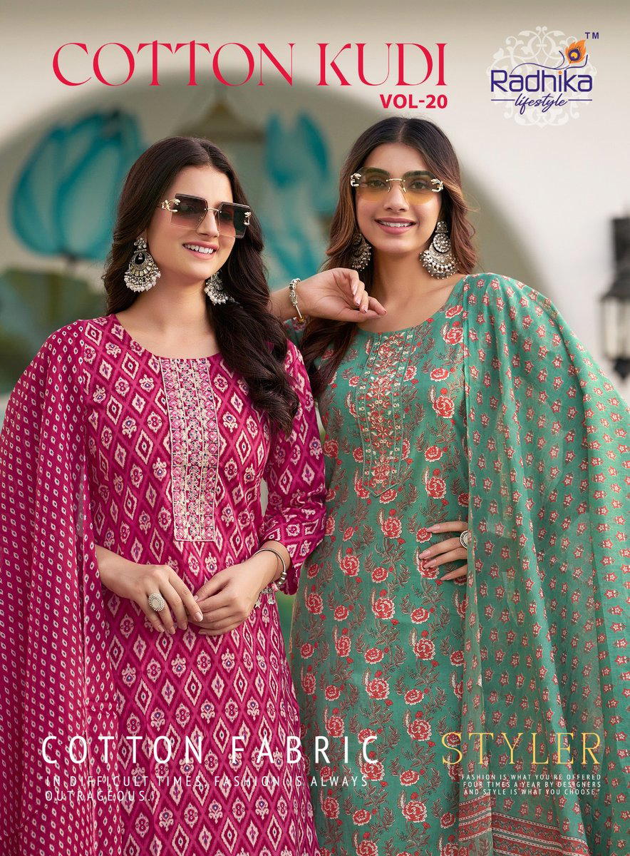 COTTON KUDI VOL-20 BY RADHIKA LIFESTYLE DESIGNER COTTON SALWAR SUIT WHOLESALER IN INDIA 1