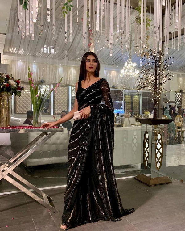 DF 3351 BOLLYWOOD DESIGNER GEORGETTE SAREE WHOLESALER IN INDIA