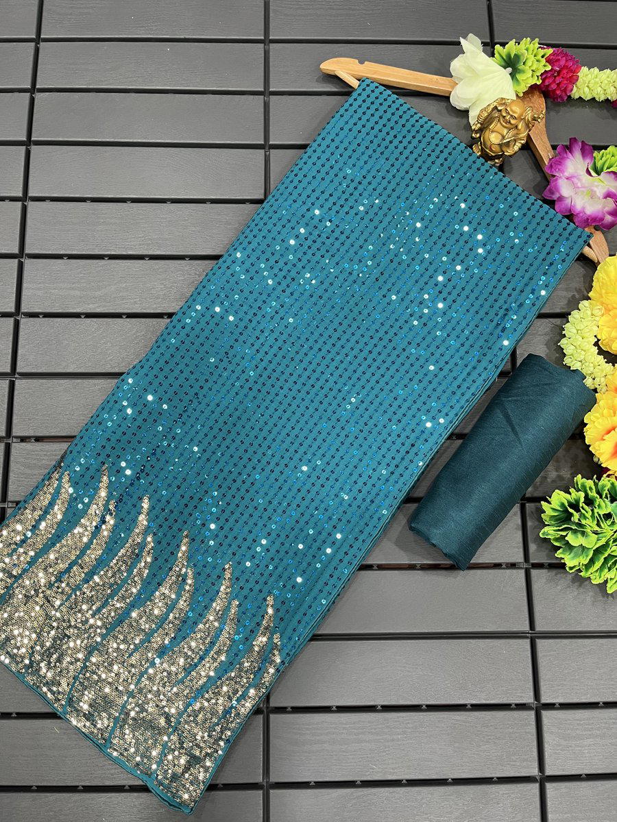 DF 3405 BOLLYWOOD DESIGNER GEORGETTE SAREE WHOLESALER IN INDIA 1