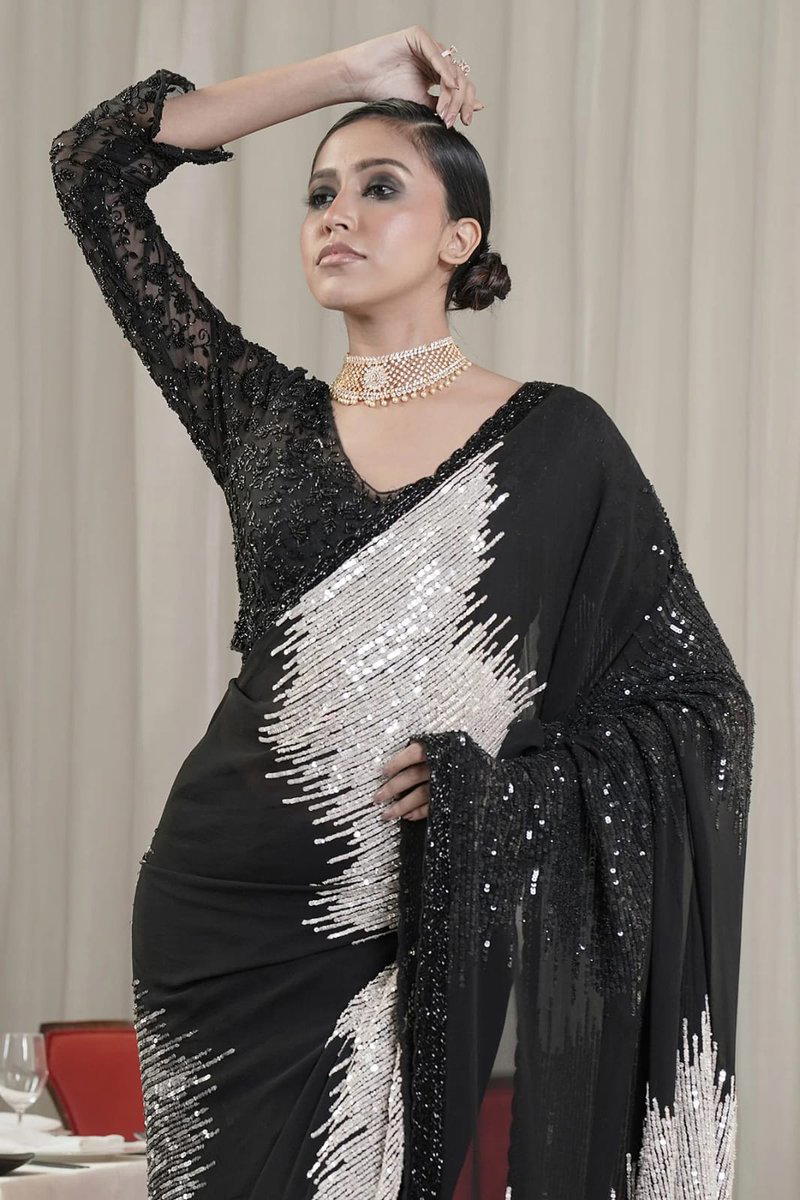 DF 3424 BOLLYWOOD DESIGNER GEORGETTE SAREE WHOLESALER IN INDIA 1