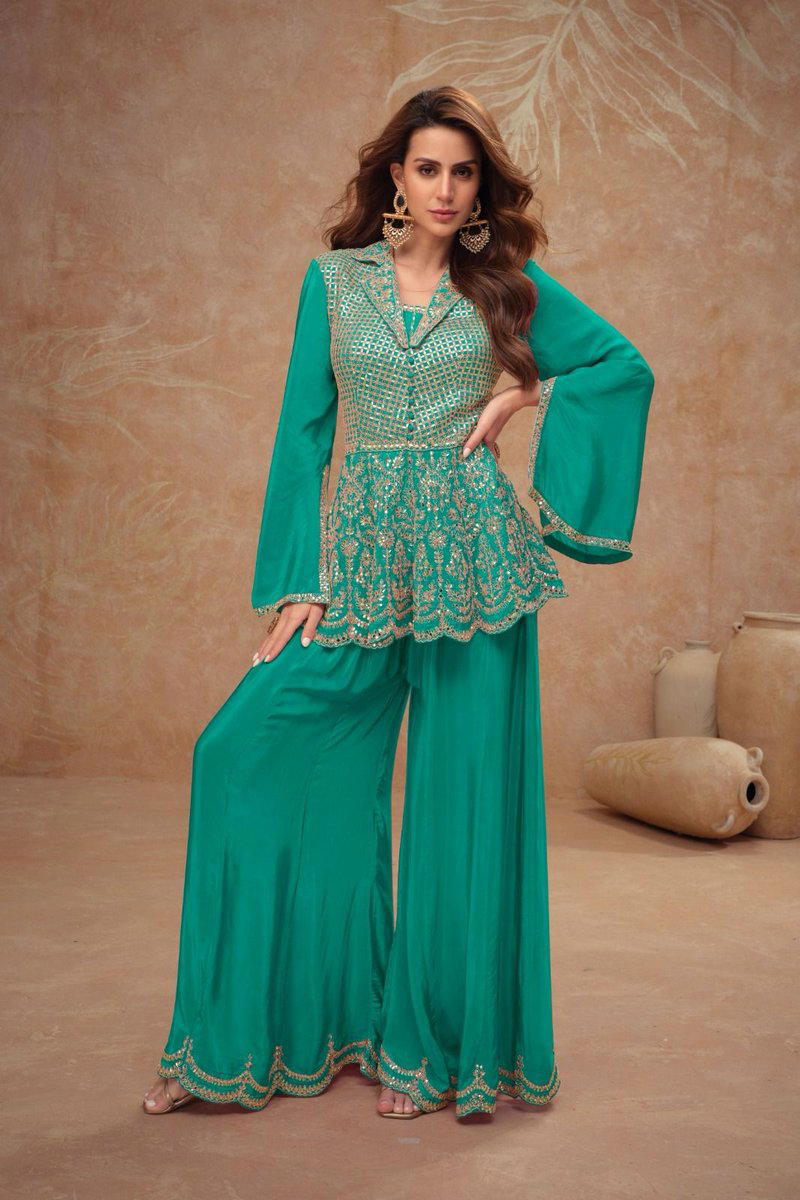 DILKASH BY GULKAYRA DESIGNER CHINON KURTIS WHOLESALER IN INDIA 1