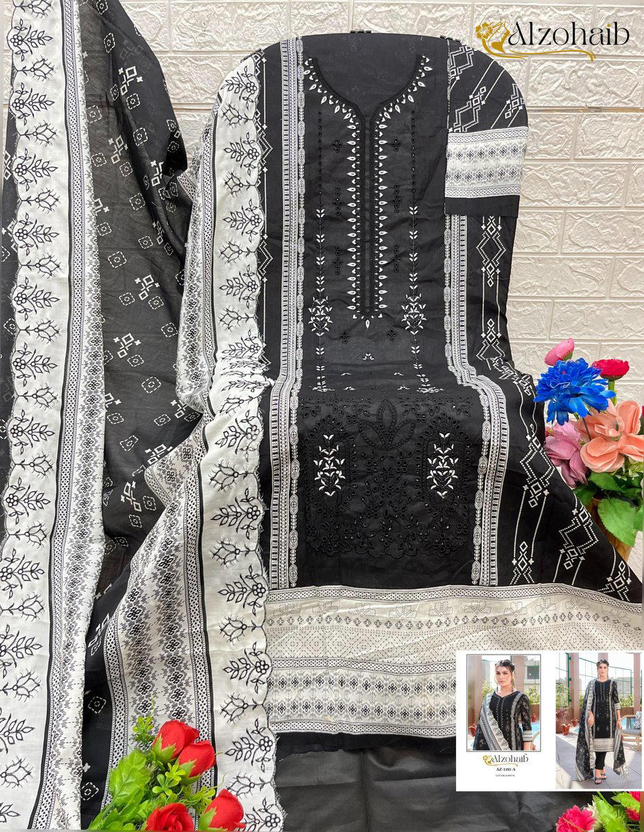 DN 1181A & B BY ALZOHAIB DESIGNER SALWAR SUIT WHOLESALER IN INDIA 1