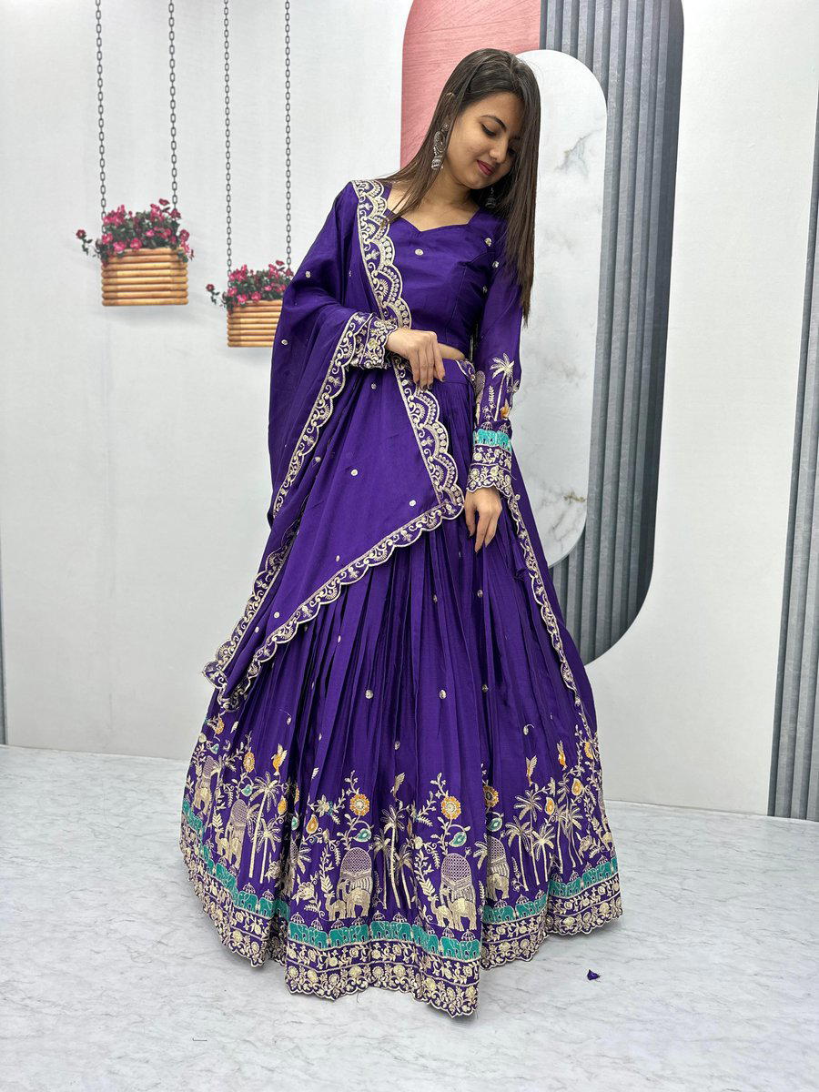 DN 217 BY TAPI CREATION DESIGNER CHINON LEHENGA CHOLI WHOLESALER IN INDIA 1
