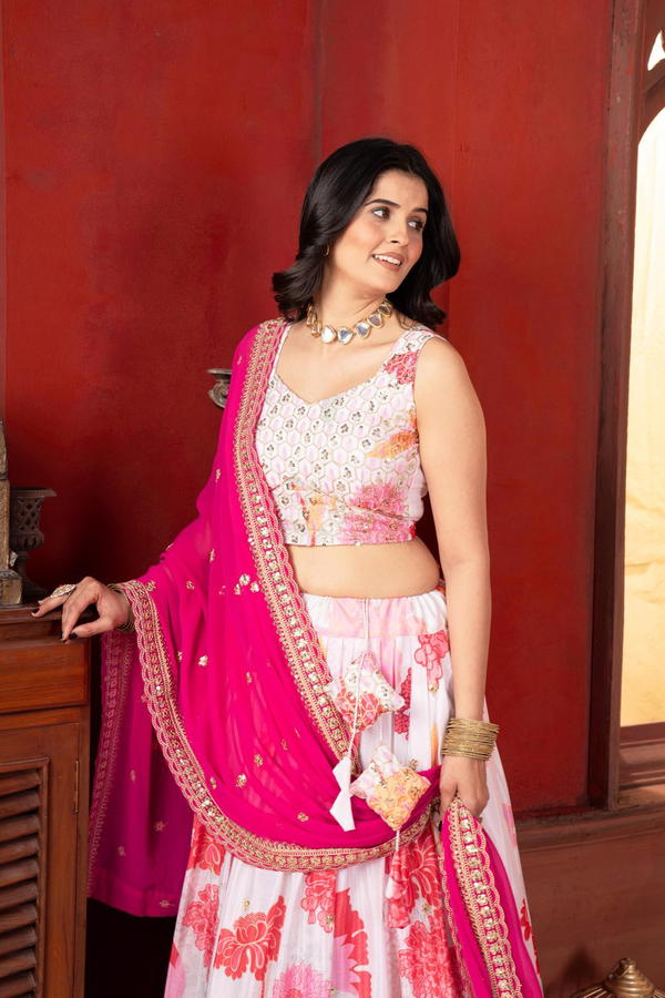 DN 5081 BY DVD DESIGNER CHINON LEHENGA CHOLI WHOLESALER IN INDIA