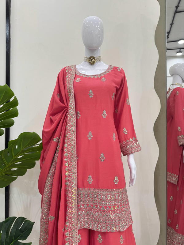 DN 5784 BY RTC DESIGNER CHINON SILK SALWAR SUIT WHOLESALER IN INDIA