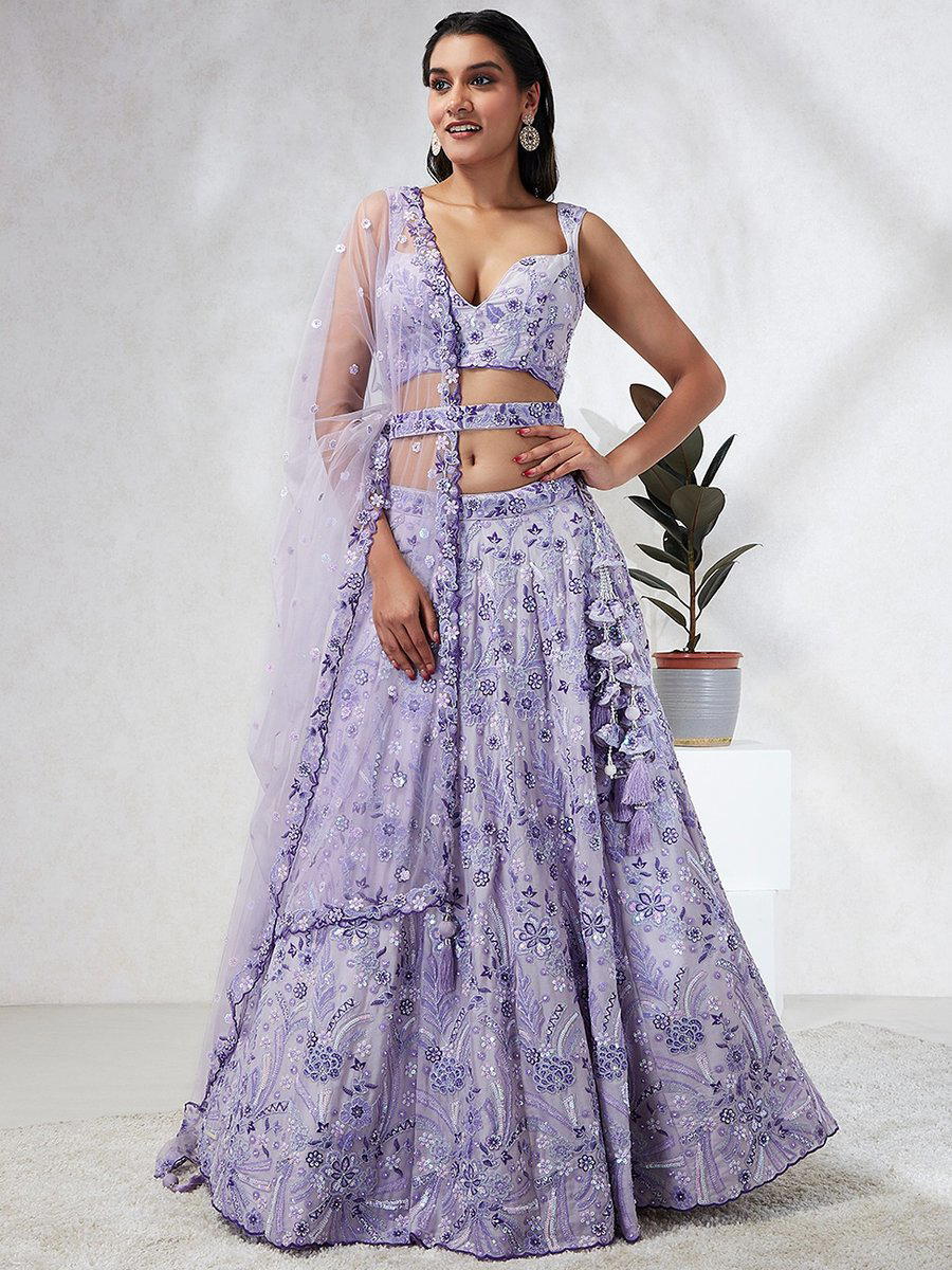 DN 5951 BY PFDESIGNER POLY GEORGETTE LEHENGA CHOLI WHOLESALER IN INDIA 1