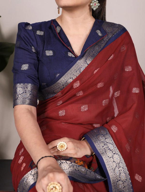 DN 7031 BY LNB DESIGNER POLY COTTON SAREES WHOLESALER IN INDIA