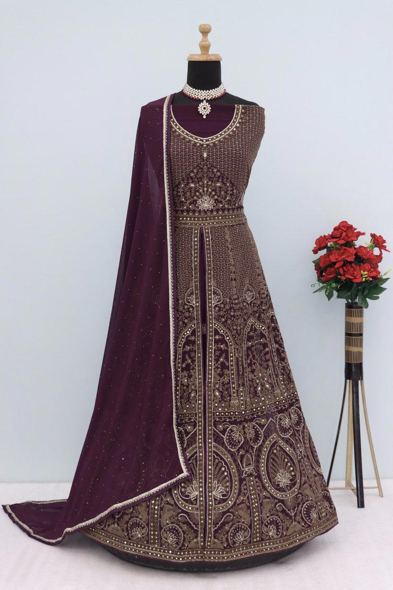 DN 9973 BY AASHIRWAD DESIGNER GEORGETTE SALWAR SUIT WHOLESALER IN INDIA 1