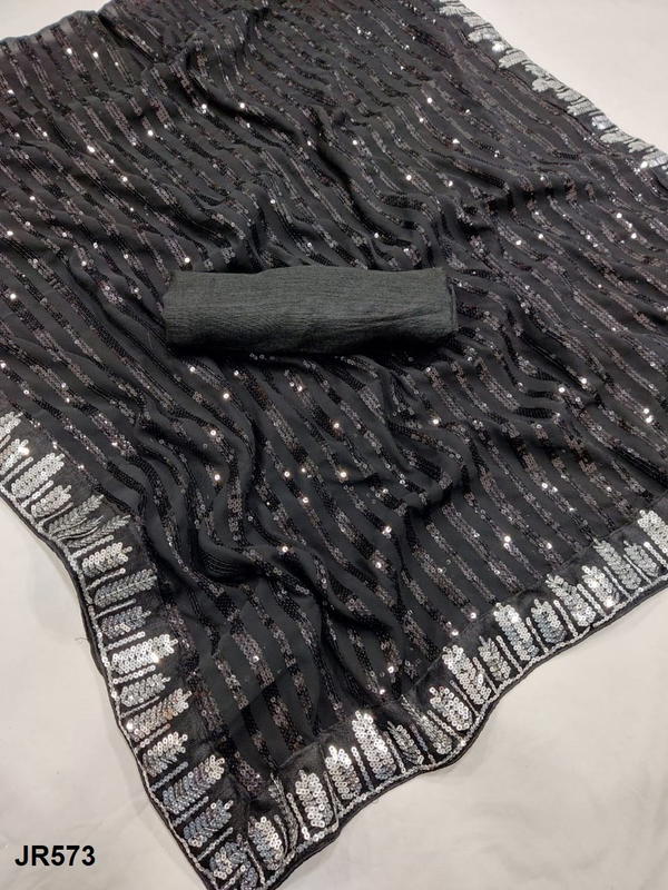 DN JR573 BY JR DESIGNER GEORGETTE SAREES WHOLESALER IN INDIA