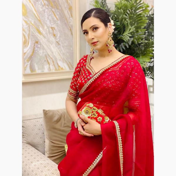 DN KD558 BY KD DESIGNER ORGANZA SILK SAREES WHOLESALER IN INDIA