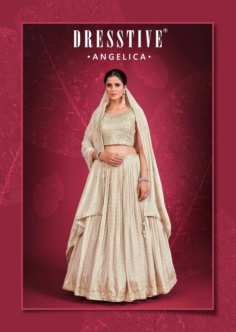 ANGELICA BY DRESSTIVE GEORGETTE LEHENGA CHOLI MANUFACTURER IN INDIA 1