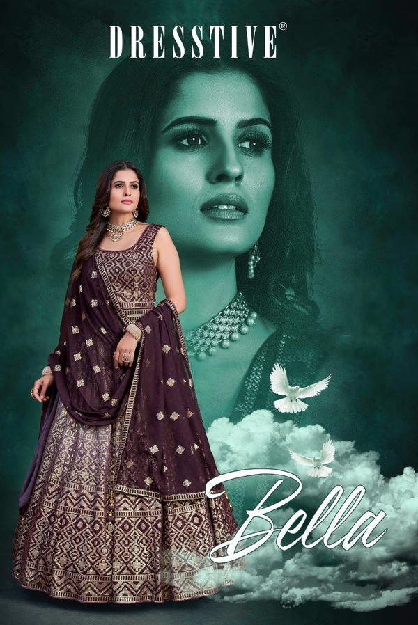 BELLA BY DRESSTIVE GEORGETTE GOWN WHOLESALER IN INDIA