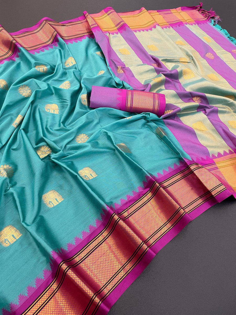 E paithani BY PSW DESIGNER COTTON SILK SAREES WHOLESAER IN INDIA 1