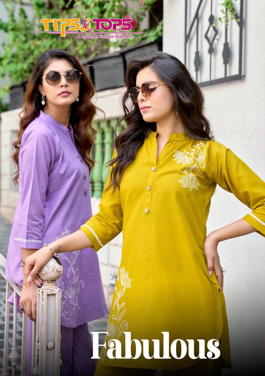 FABULOUS BY TIPS AND TOPS DESIGNER PREMIUM COTTON KURTIS WHOLESALER IN INDIA 1