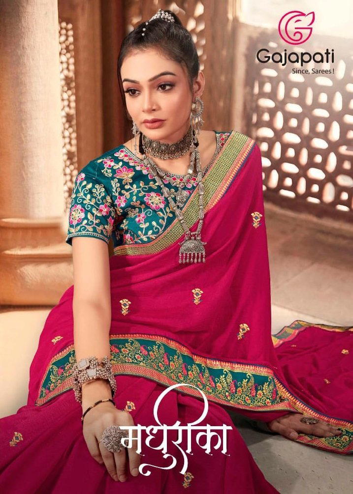 GAJAPATI MADHURIKA 21071 TO 21078 DESIGNER SAREE WHOLESALER IN INDIA 1