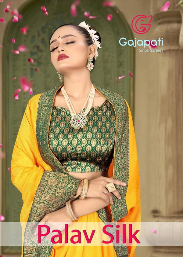GAJAPATI PALAV SILK 21061 TO 21068 DESIGNER SAREE WHOLESALER IN INDIA