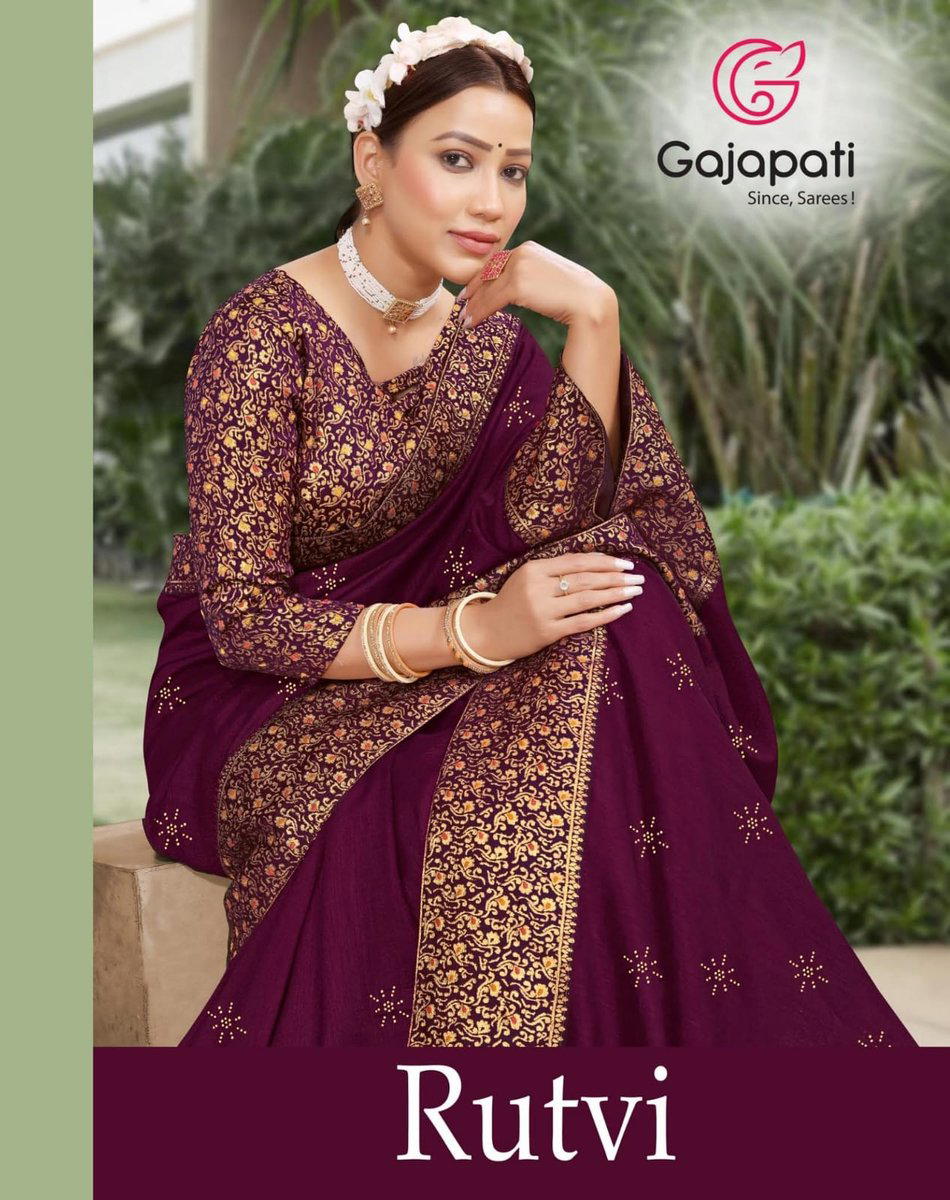 GAJAPATI RUTVI 21041 TO 21048 DESIGNER SAREE WHOLESALER IN INDIA 1