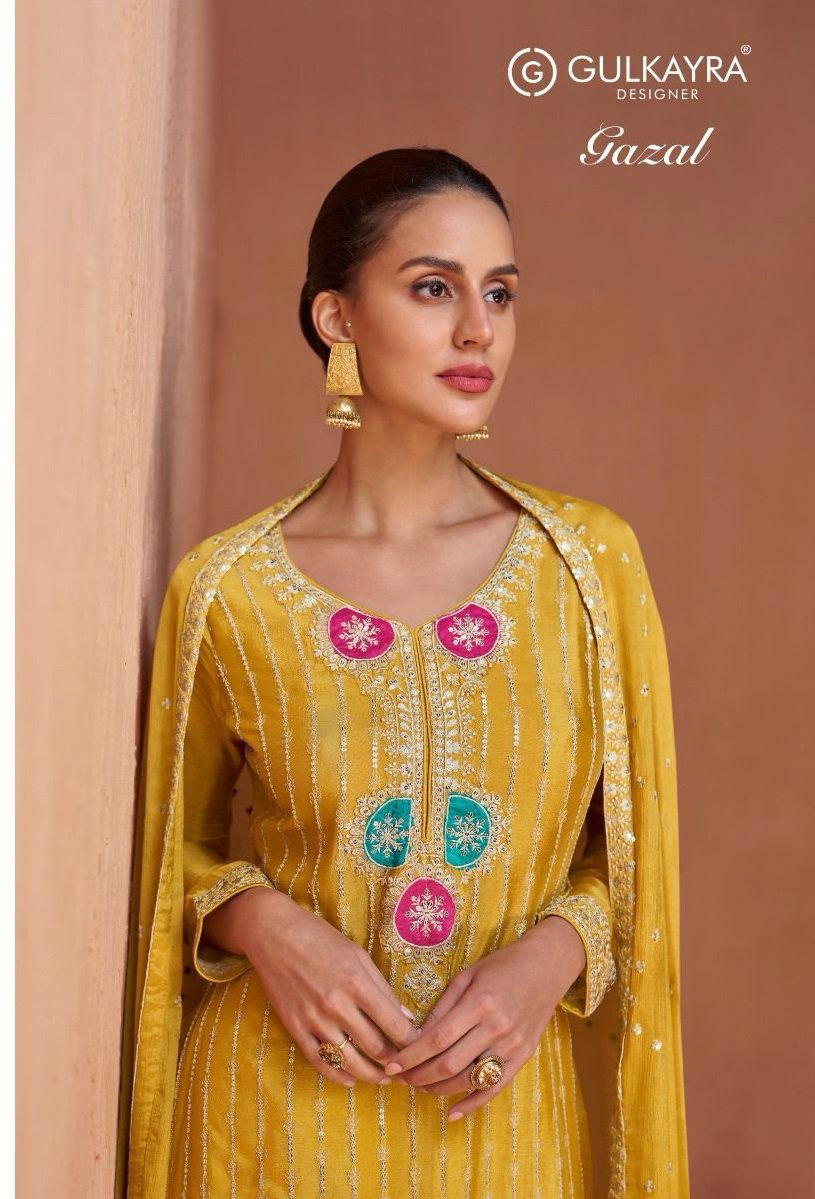 GULKAYRA GAZAL 7430 TO 7433 DESIGNER PAKISTANI SALWAR SUIT WHOLESALER IN SURAT 1