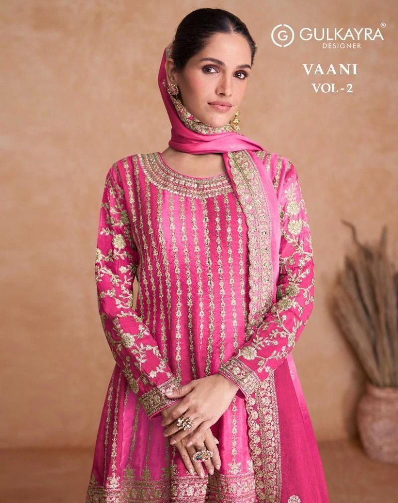 GULKAYRA VAANI VOL-02 7407A TO 7407E DESIGNER PAKISTANI SALWAR SUIT WHOLESALER IN SURAT 1