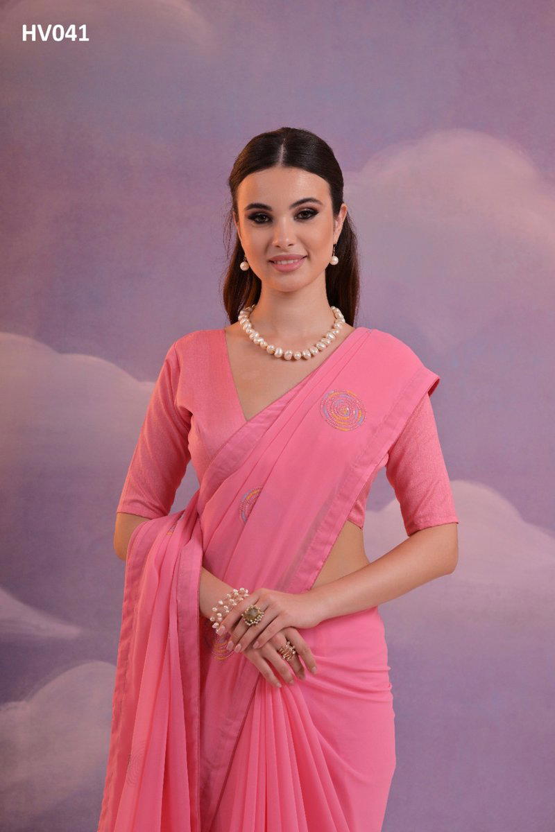 FASHION BERRY JALEBI HV041 DESIGNER GEORGETTE SAREE WHOLESALER IN INDIA 1
