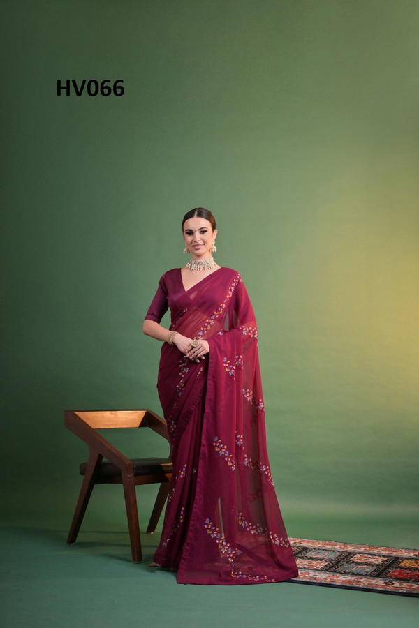 FASHION BERRY VEL HV066 DESIGNER SAREE WHOLESALER IN SURAT