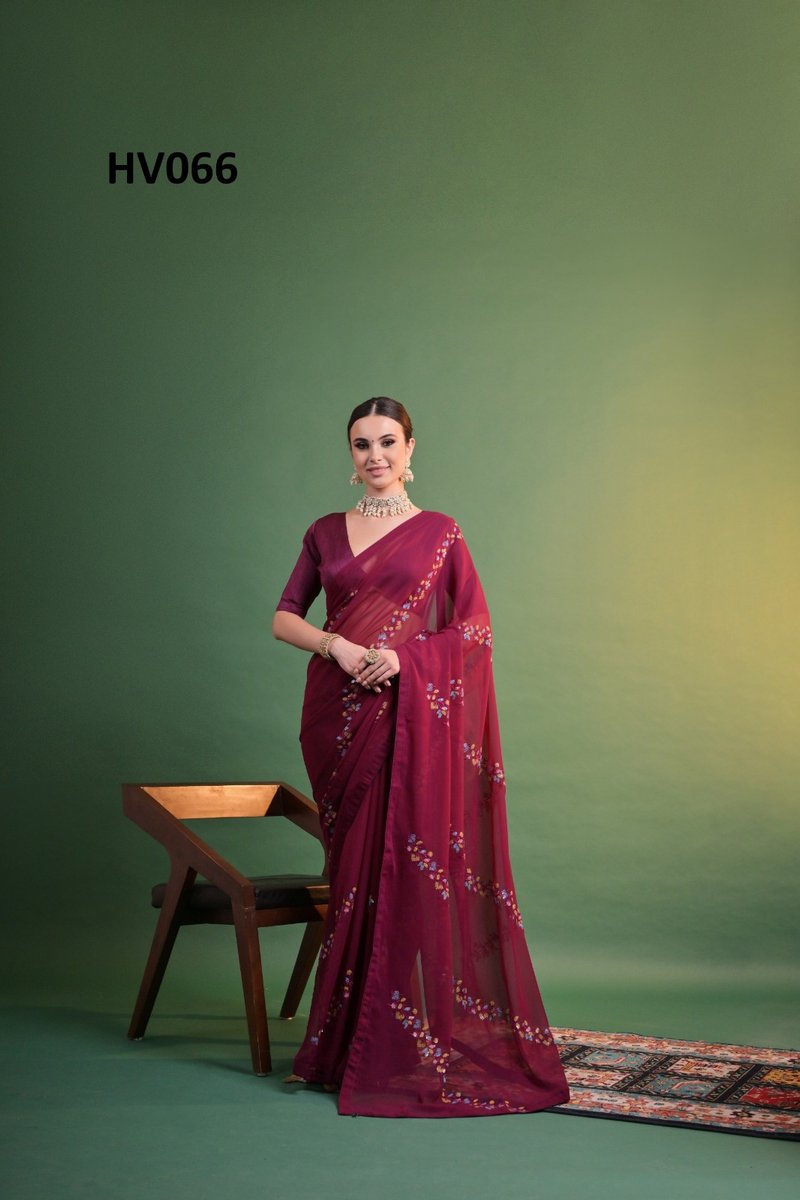 FASHION BERRY VEL HV066 DESIGNER SAREE WHOLESALER IN SURAT 1