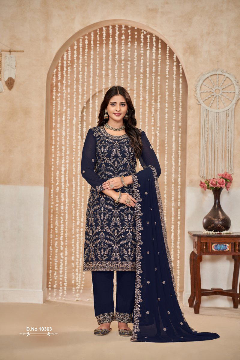 ANJUBAA VOL 36 BY DANI CREATION DESIGNER GEROGETTE SALWAR SUIT WHOLESALER IN INDIA 1