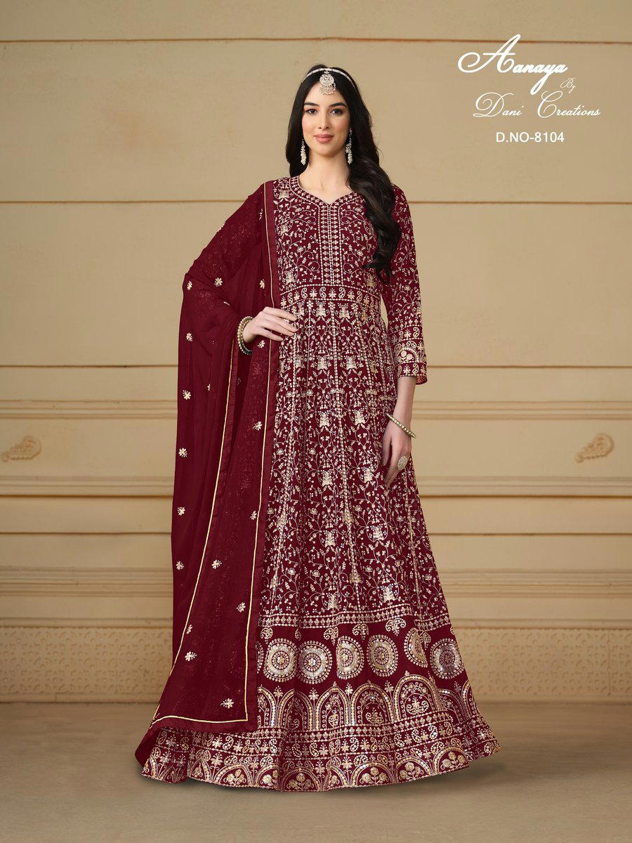 ANAYA VOL 181 BY DANI CREATION DESIGNER GEROGETTE GOWN WHOLESALER IN INDIA 1