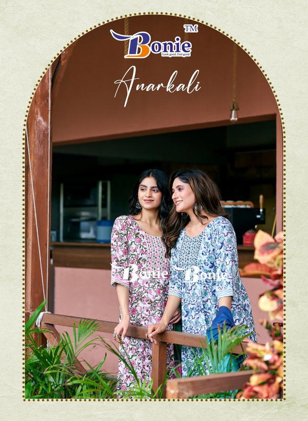 ANARKALI BY BONIE DESIGNER ANARKALI KURTI & PANT WITH DUPATTA WHOLESALER IN INDIA
